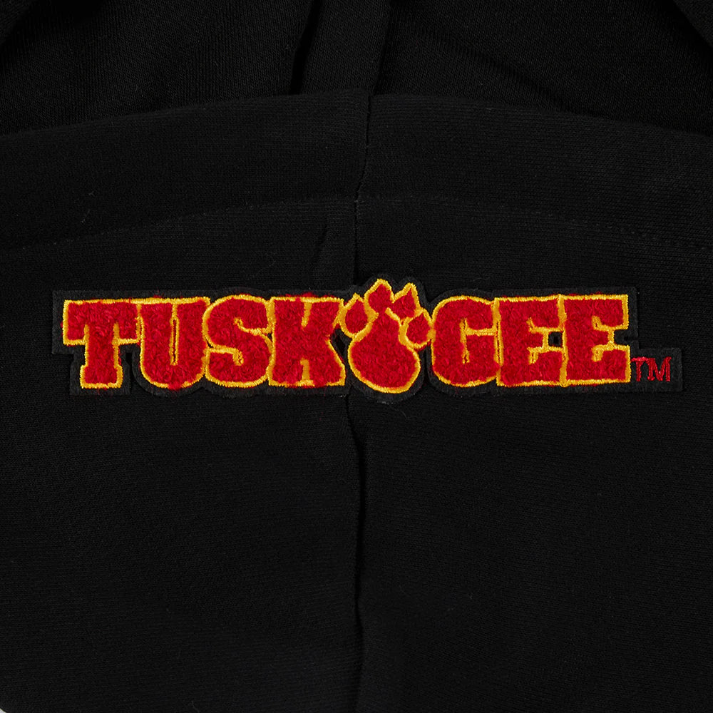TUSKEGEE UNIVERSITY CLASSIC WOMEN'S RIB FLEECE CROPPED PULLOVER HOODIE