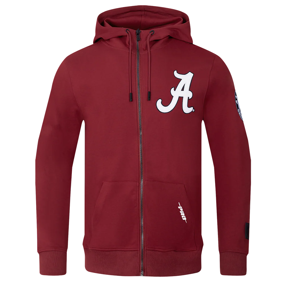 UNIVERSITY OF ALABAMA CLASSIC MEN'S FULL ZIP PULLOVER HOODIE