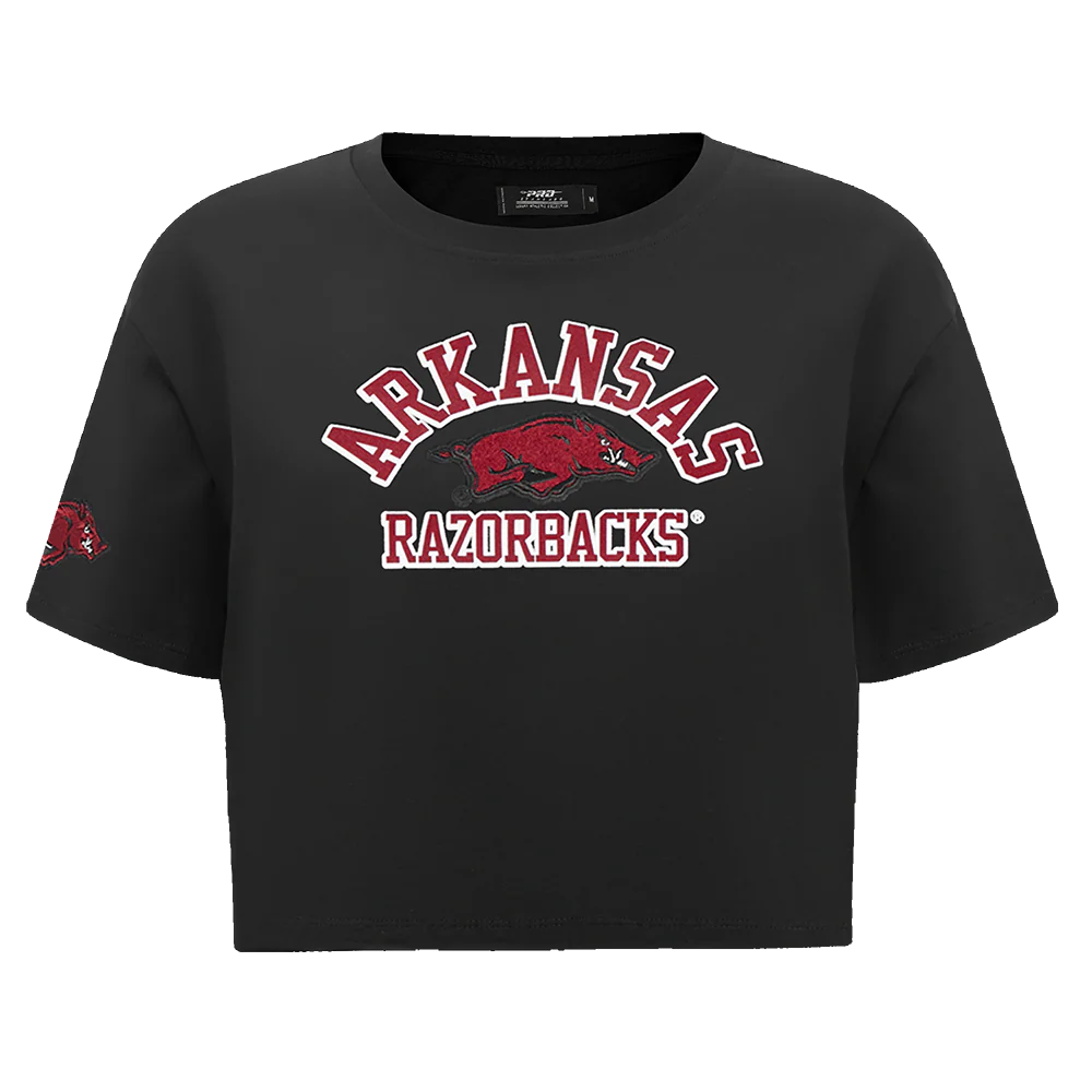 UNIVERSITY OF ARKANSAS FAYETTEVILLE CLASSIC WOMEN'S SINGLE JERSEY BOXY TEE