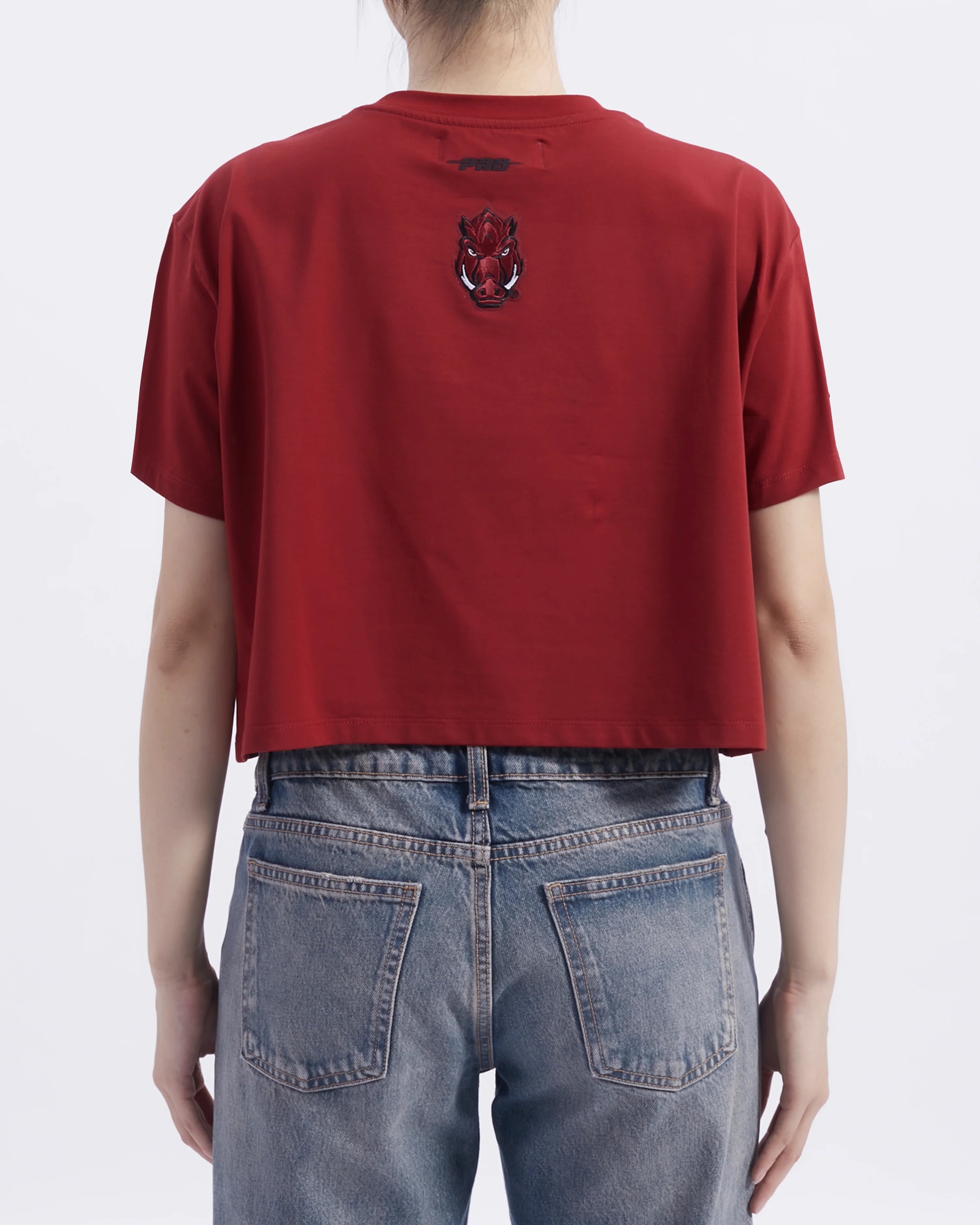 UNIVERSITY OF ARKANSAS FAYETTEVILLE CLASSIC WOMEN'S SINGLE JERSEY BOXY TEE