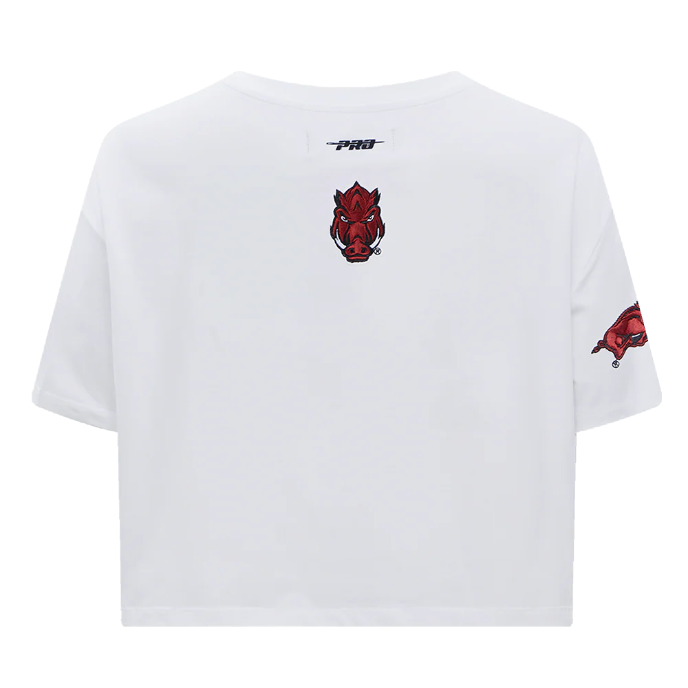 UNIVERSITY OF ARKANSAS FAYETTEVILLE CLASSIC WOMEN'S SINGLE JERSEY BOXY TEE