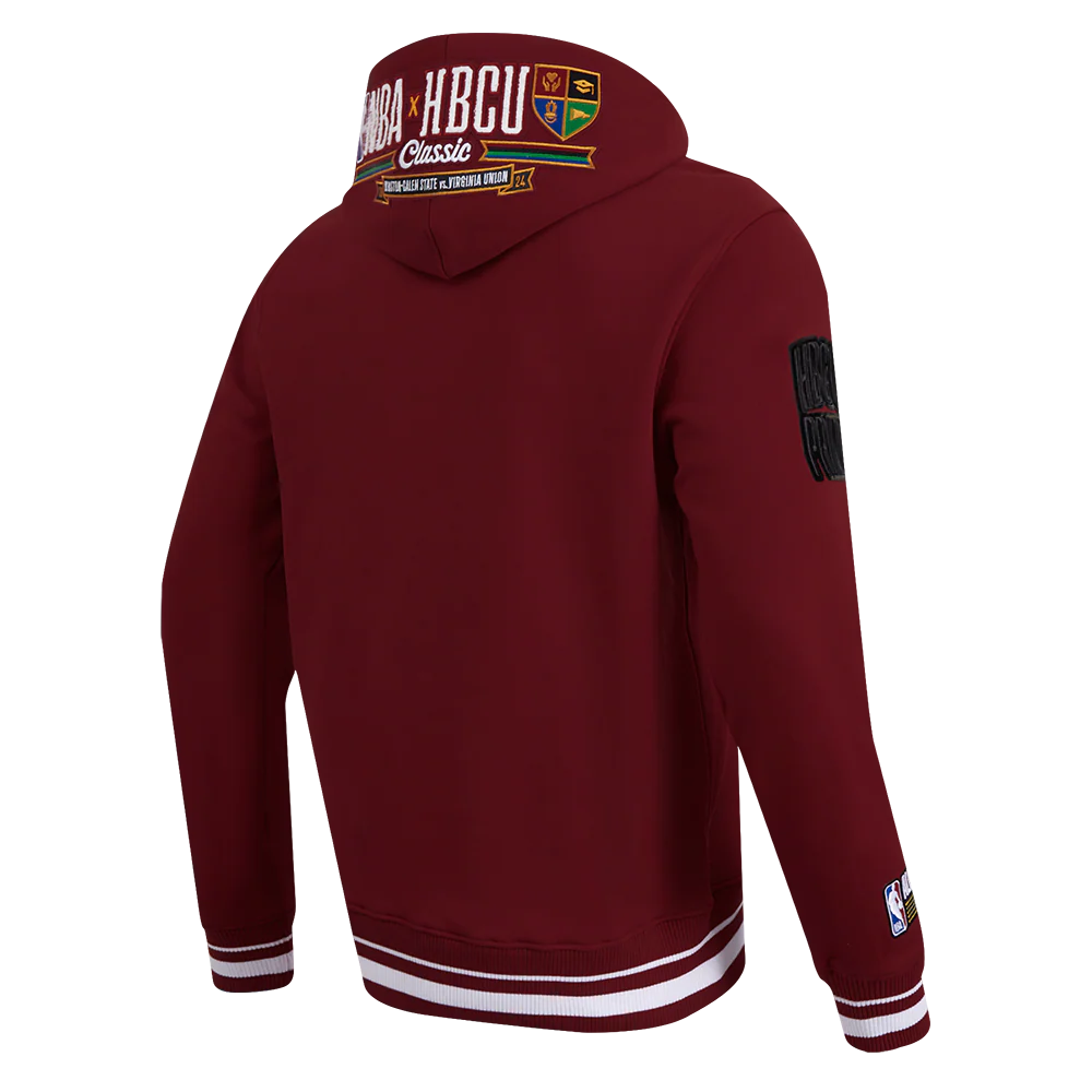 HBCU X NBA ALL STAR 2024 VIRGINIA UNION UNIVERSITY MEN'S RIB FLEECE PULLOVER HOODIE