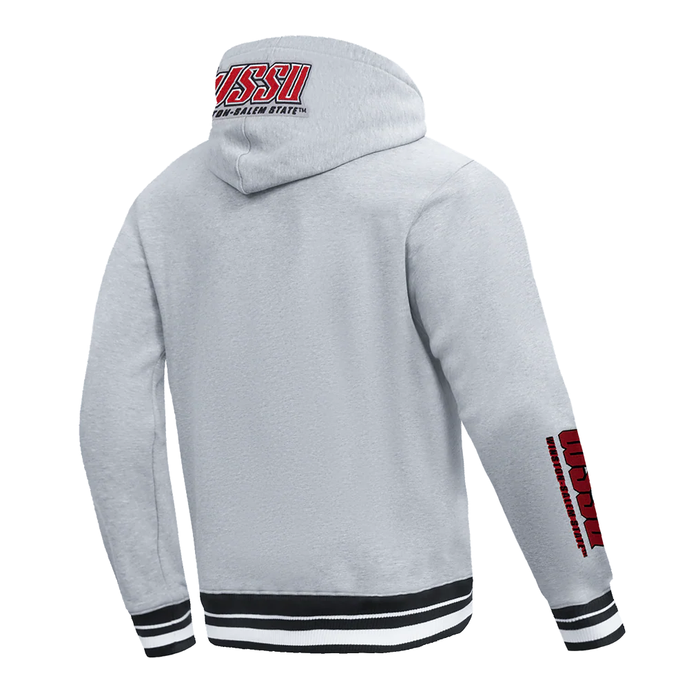 WINSTON SALEM STATE UNIVERSITY CLASSIC MEN'S STACKED LOGO PO HOODIE