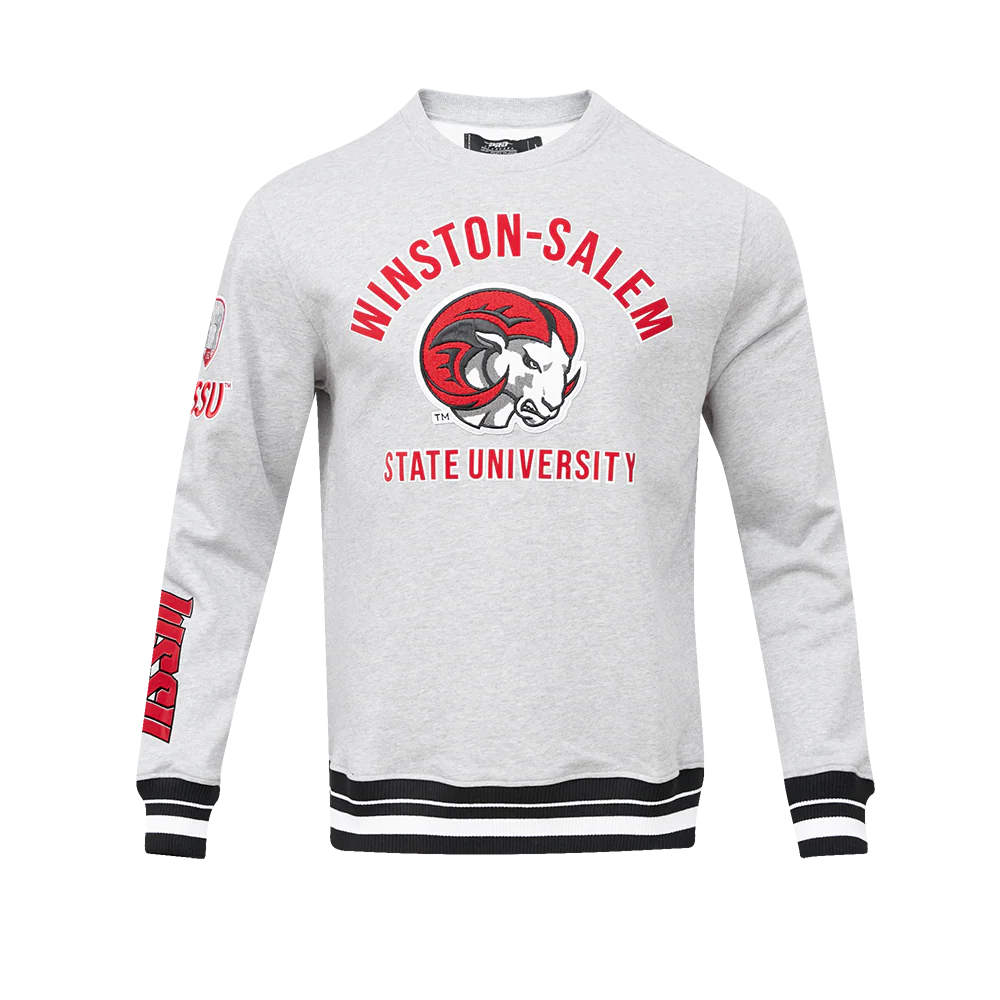 WINSTON SALEM STATE UNIVERSITY CLASSIC MEN'S STACKED LOGO CREWNECK