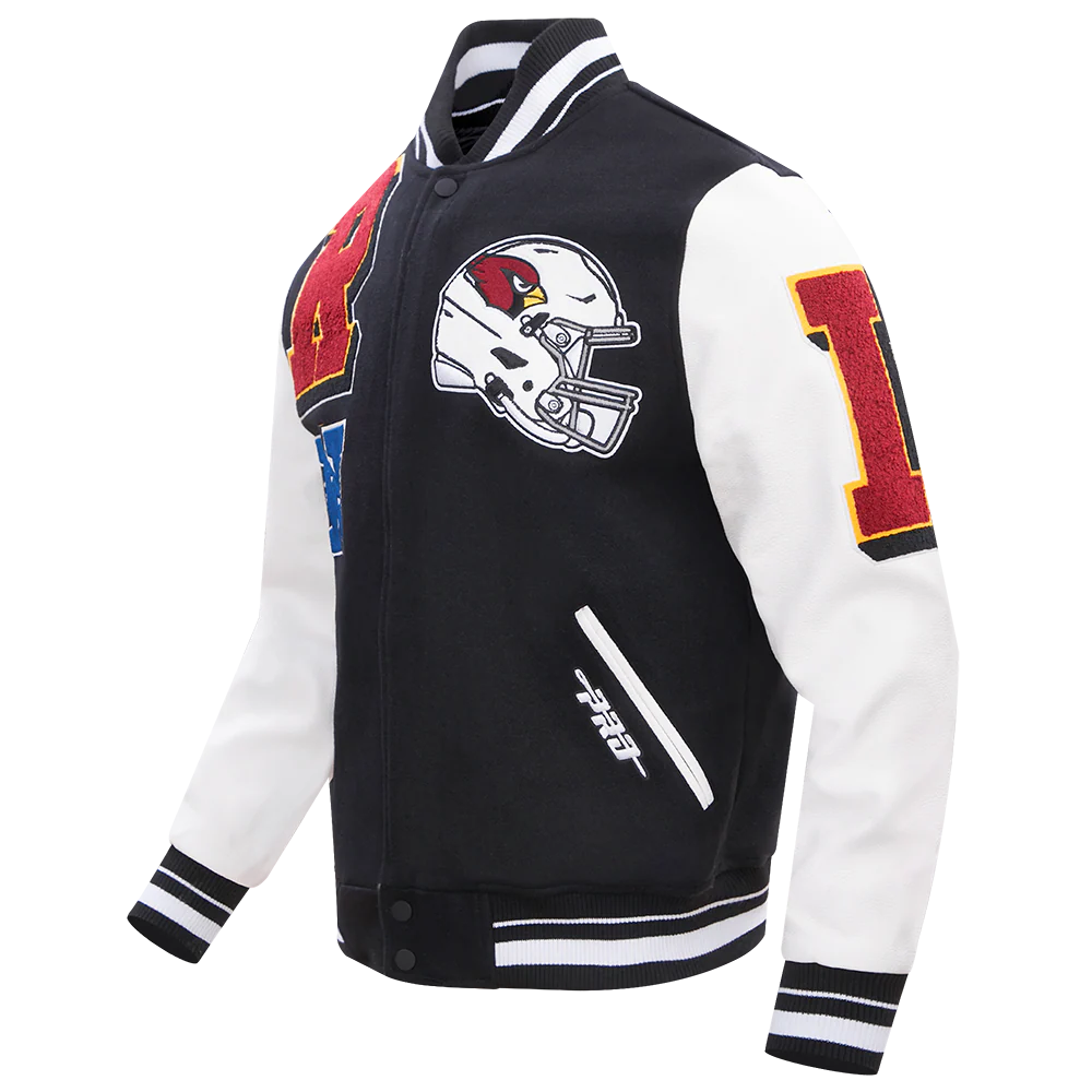 NFL ARIZONA CARDINALS MASHUP MEN'S RIB WOOL VARSITY JACKET