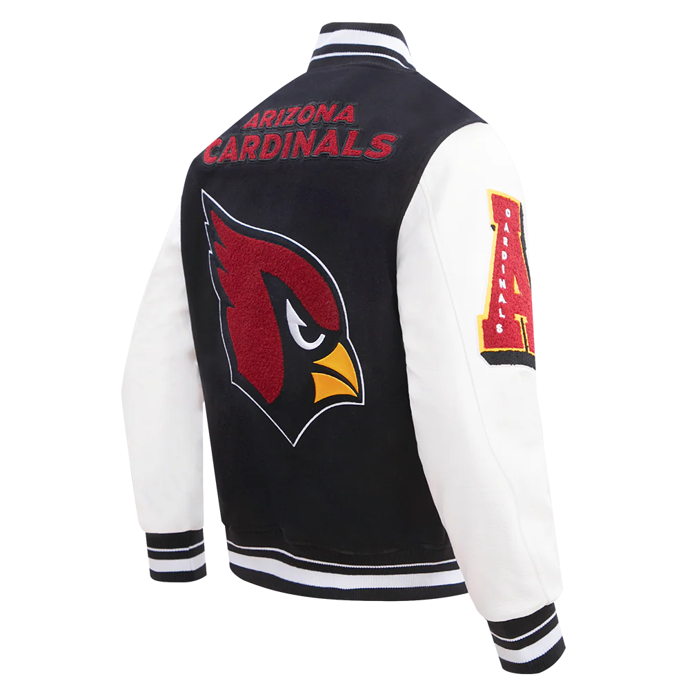 NFL ARIZONA CARDINALS MASHUP MEN'S RIB WOOL VARSITY JACKET