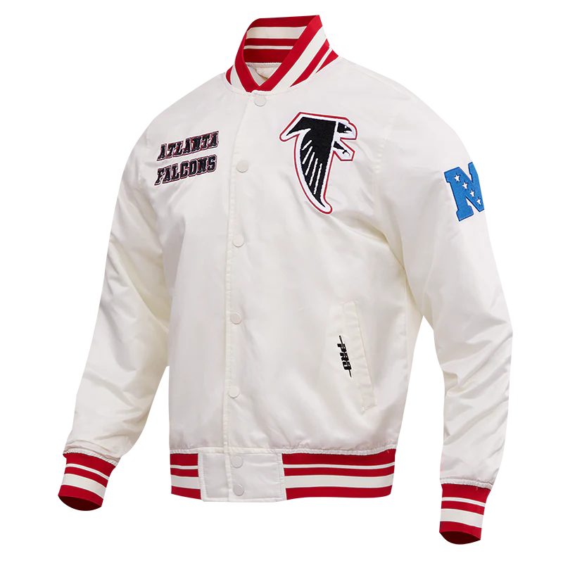 NFL ATLANTA FALCONS RETRO CLASSIC MEN'S RIB SATIN JACKET
