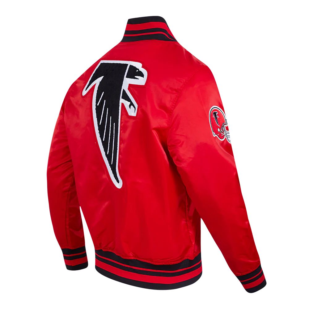NFL ATLANTA FALCONS RETRO CLASSIC MEN'S RIB SATIN JACKET