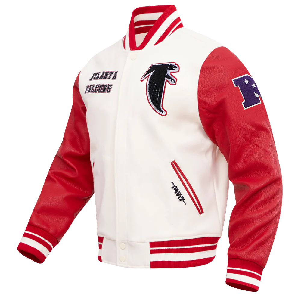 NFL ATLANTA FALCONS RETRO CLASSIC MEN'S RIB WOOL VARSITY JACKET