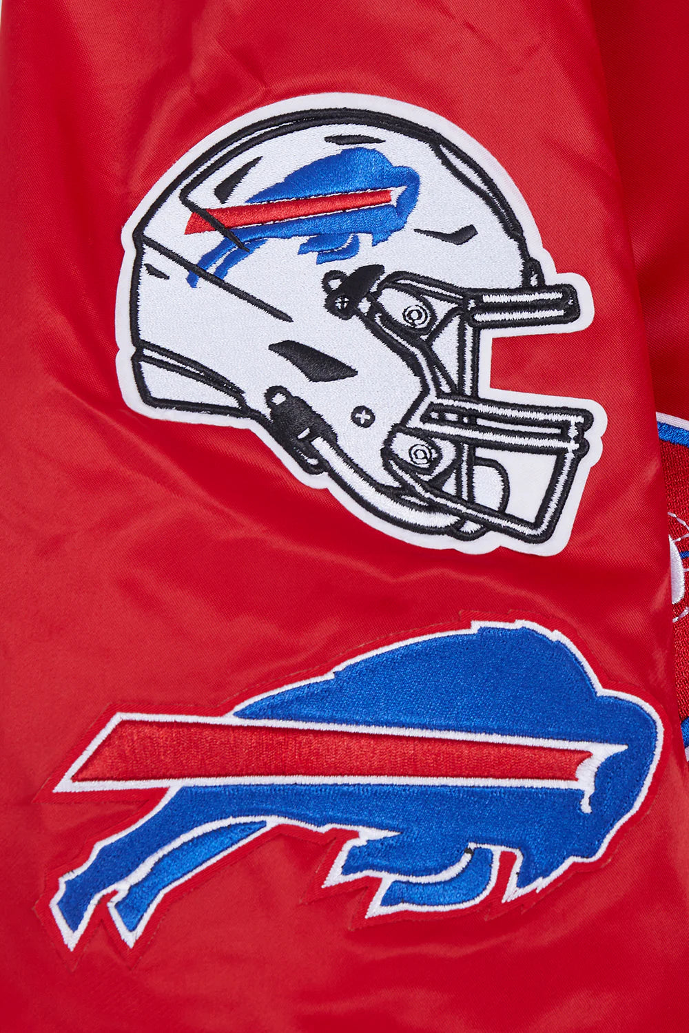 NFL BUFFALO BILLS OLD ENGLISH MEN'S RIB SATIN JACKET