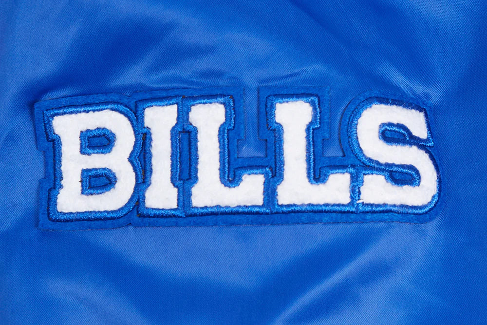 NFL BUFFALO BILLS OLD ENGLISH MEN'S RIB SATIN JACKET