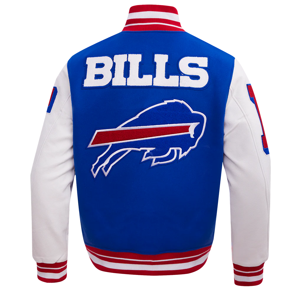 NFL BUFFALO BILLS MASHUP MEN'S RIB WOOL VARSITY JACKET