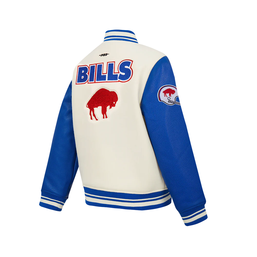 NFL BUFFALO BILLS RETRO CLASSIC BIG BOYS RIB WOOL VARSITY JACKET
