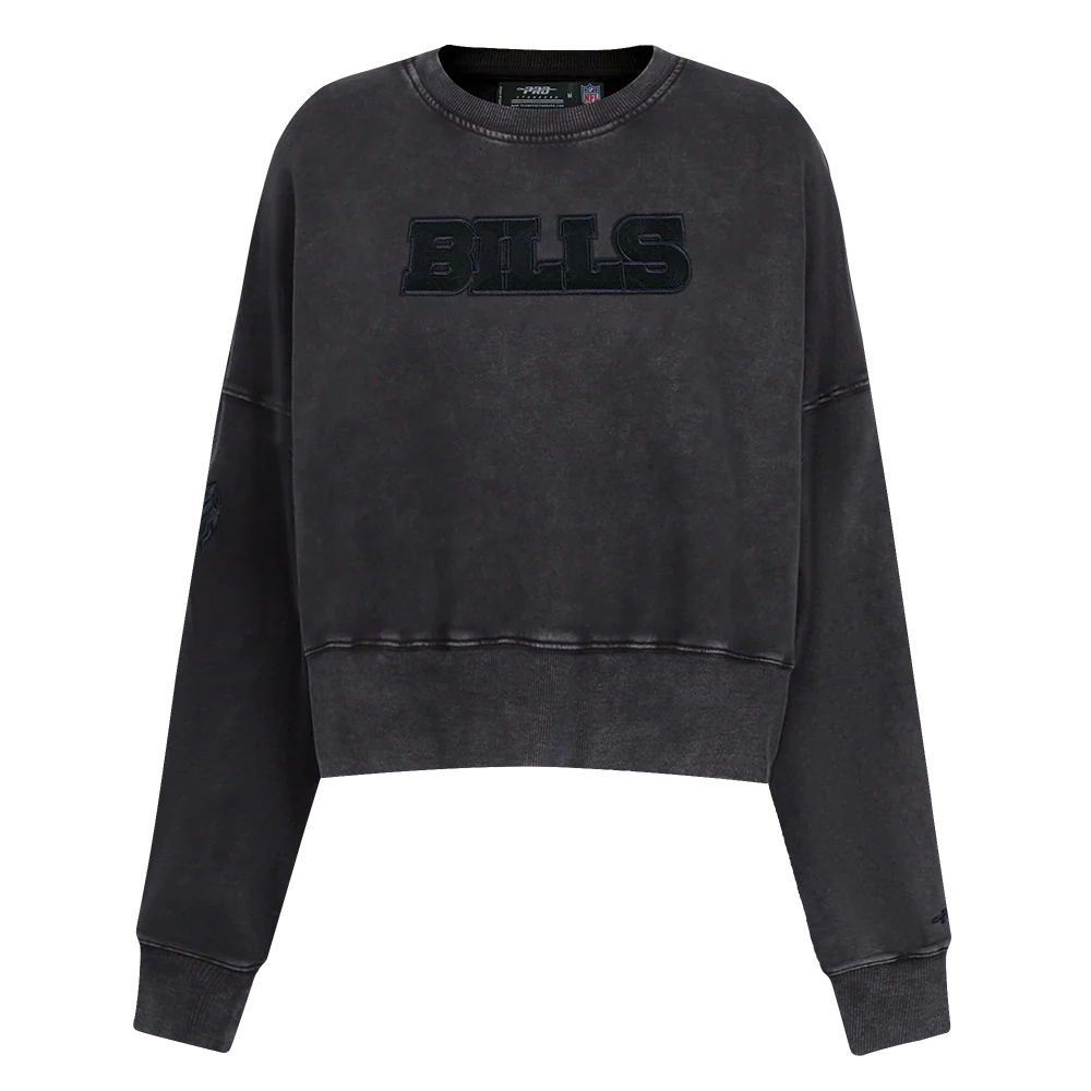 NFL BUFFALO BILLS WASHED CLASSIC WOMEN'S ENZYME WASH FT CREWNECK