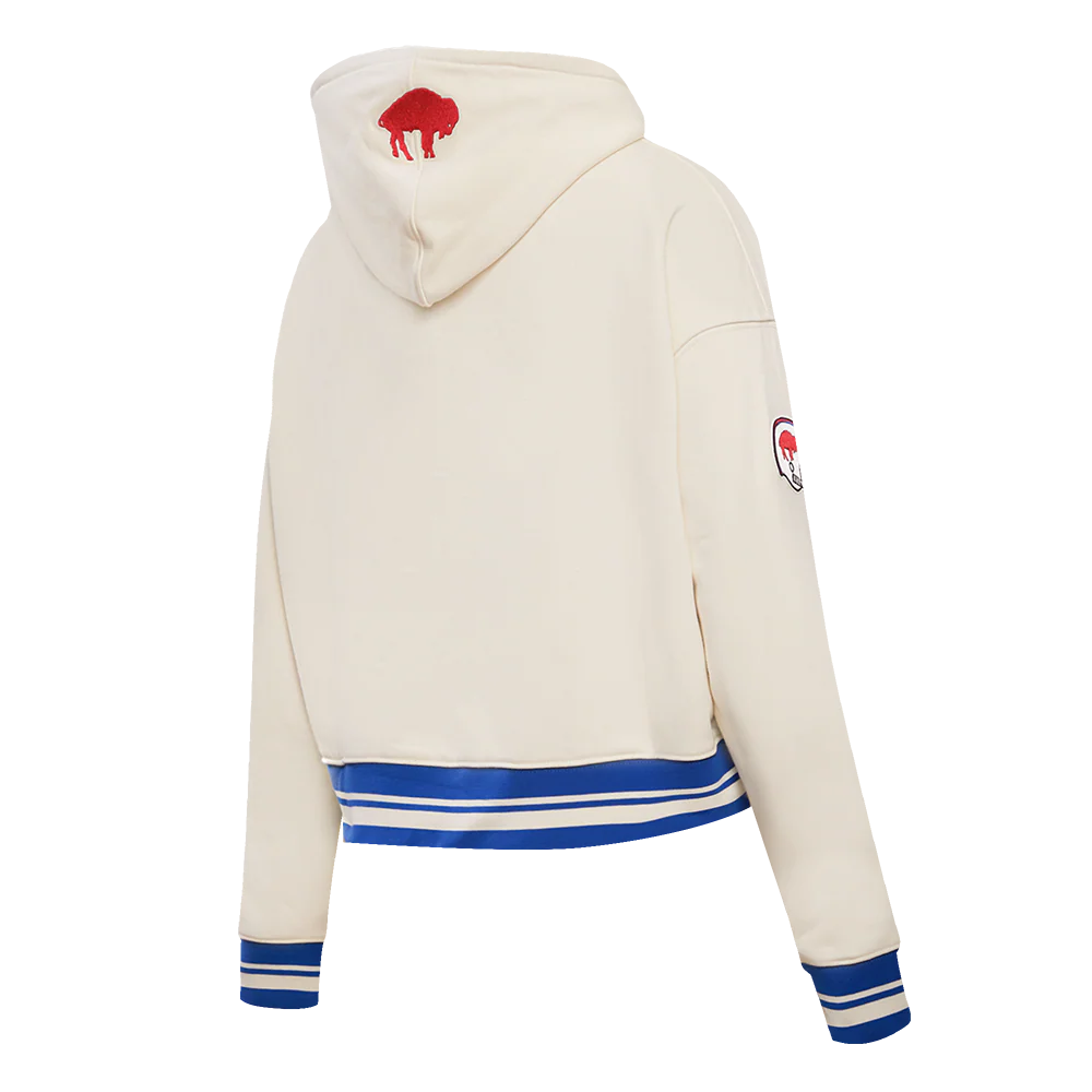 NFL BUFFALO BILLS RETRO CLASSIC WOMEN'S CROPPED PULLOVER HOODIE