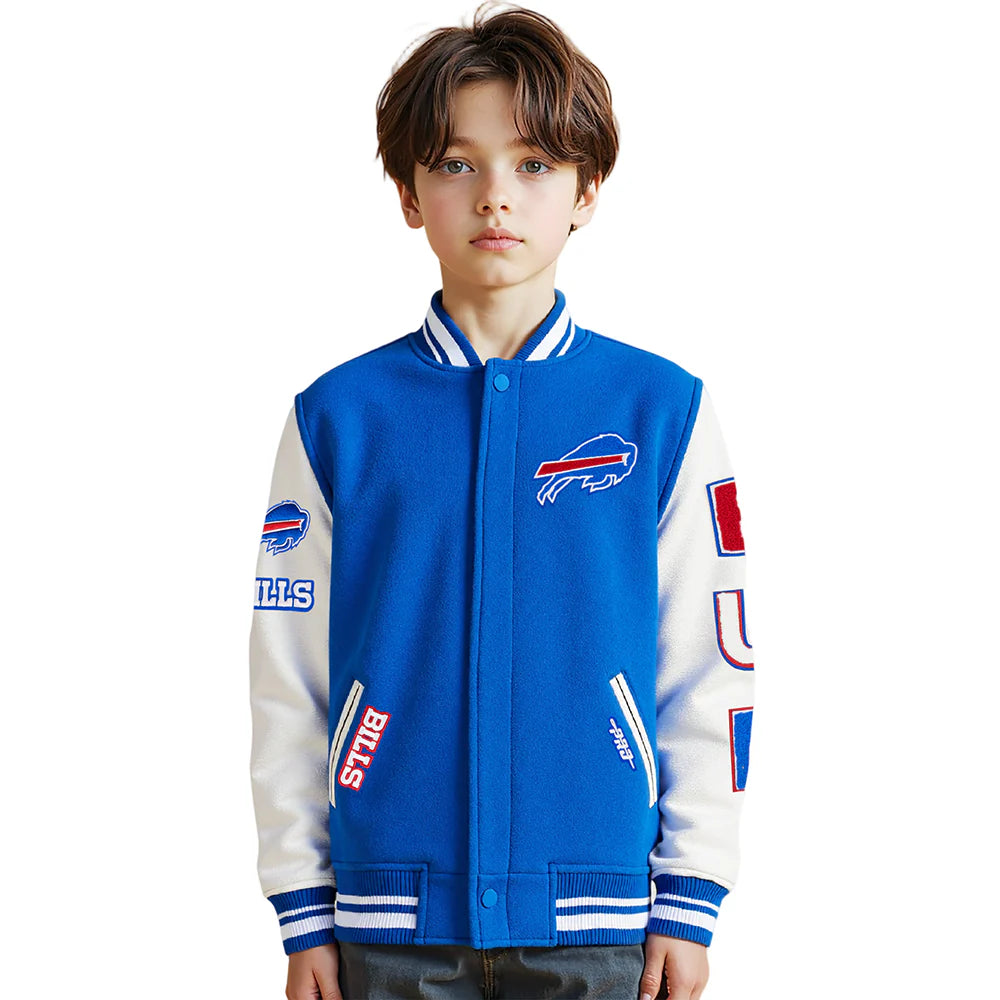 NFL BUFFALO BILLS CLASSIC LITTLE BOYS WOOL VARSITY JACKET