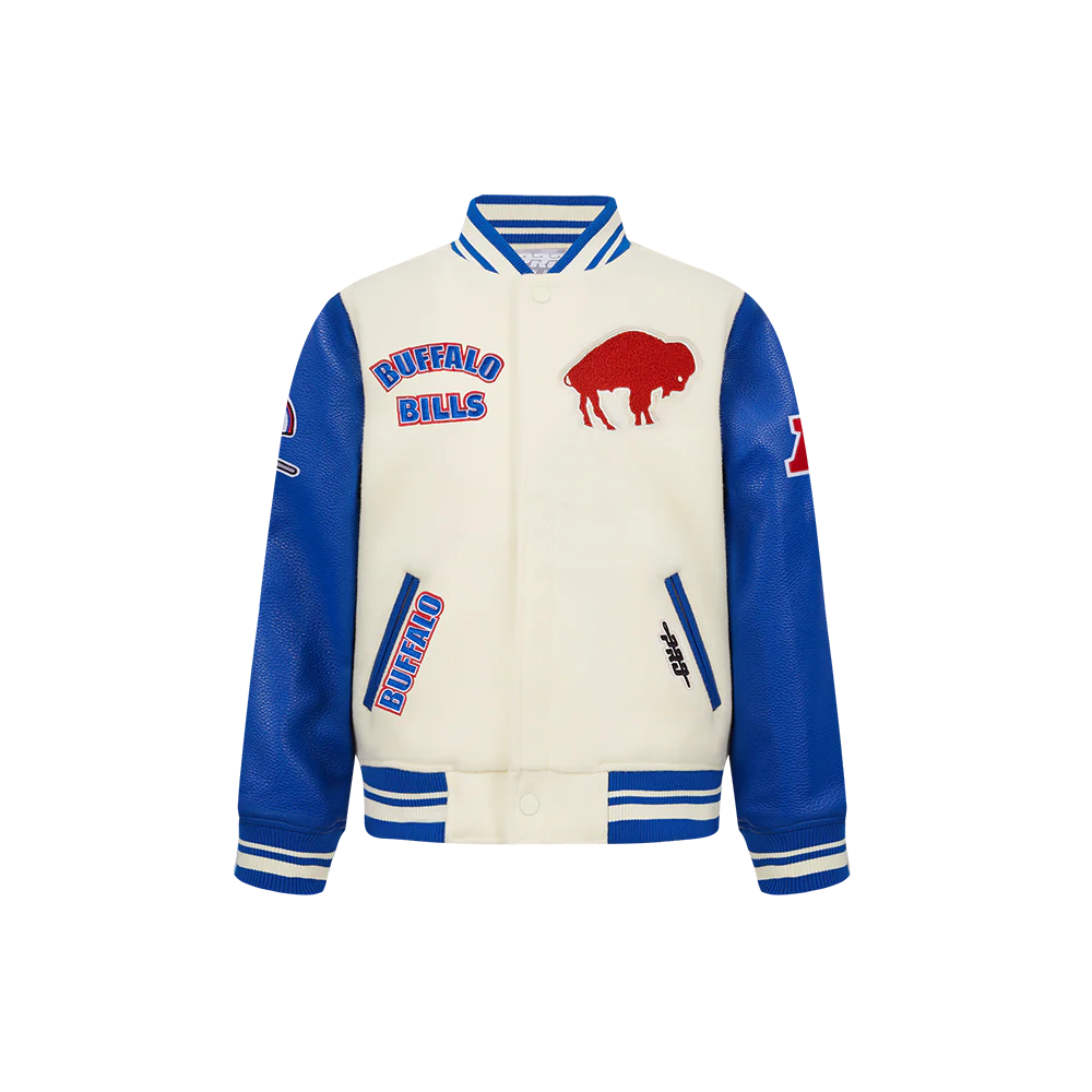 NFL BUFFALO BILLS RETRO CLASSIC LITTLE BOYS RIB WOOL VARSITY JACKET