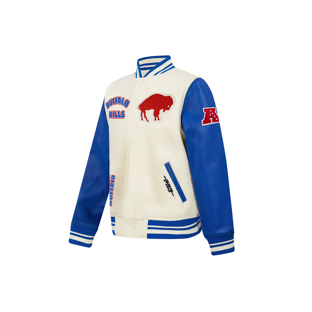 NFL BUFFALO BILLS RETRO CLASSIC LITTLE BOYS RIB WOOL VARSITY JACKET