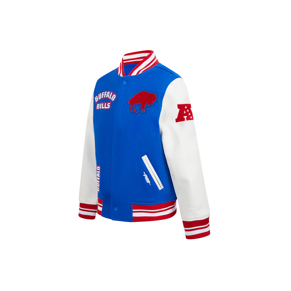 NFL BUFFALO BILLS RETRO CLASSIC LITTLE BOYS RIB WOOL VARSITY JACKET