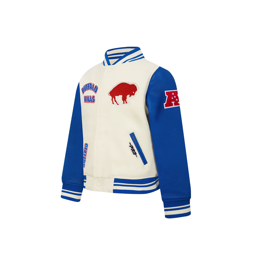 NFL BUFFALO BILLS RETRO CLASSIC TODDLER BOYS RIB WOOL VARSITY JACKET