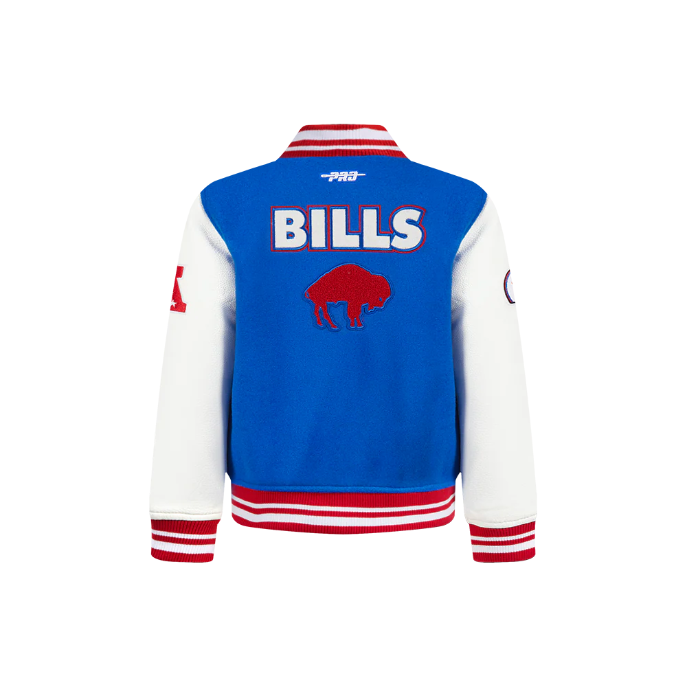 NFL BUFFALO BILLS RETRO CLASSIC TODDLER BOYS RIB WOOL VARSITY JACKET
