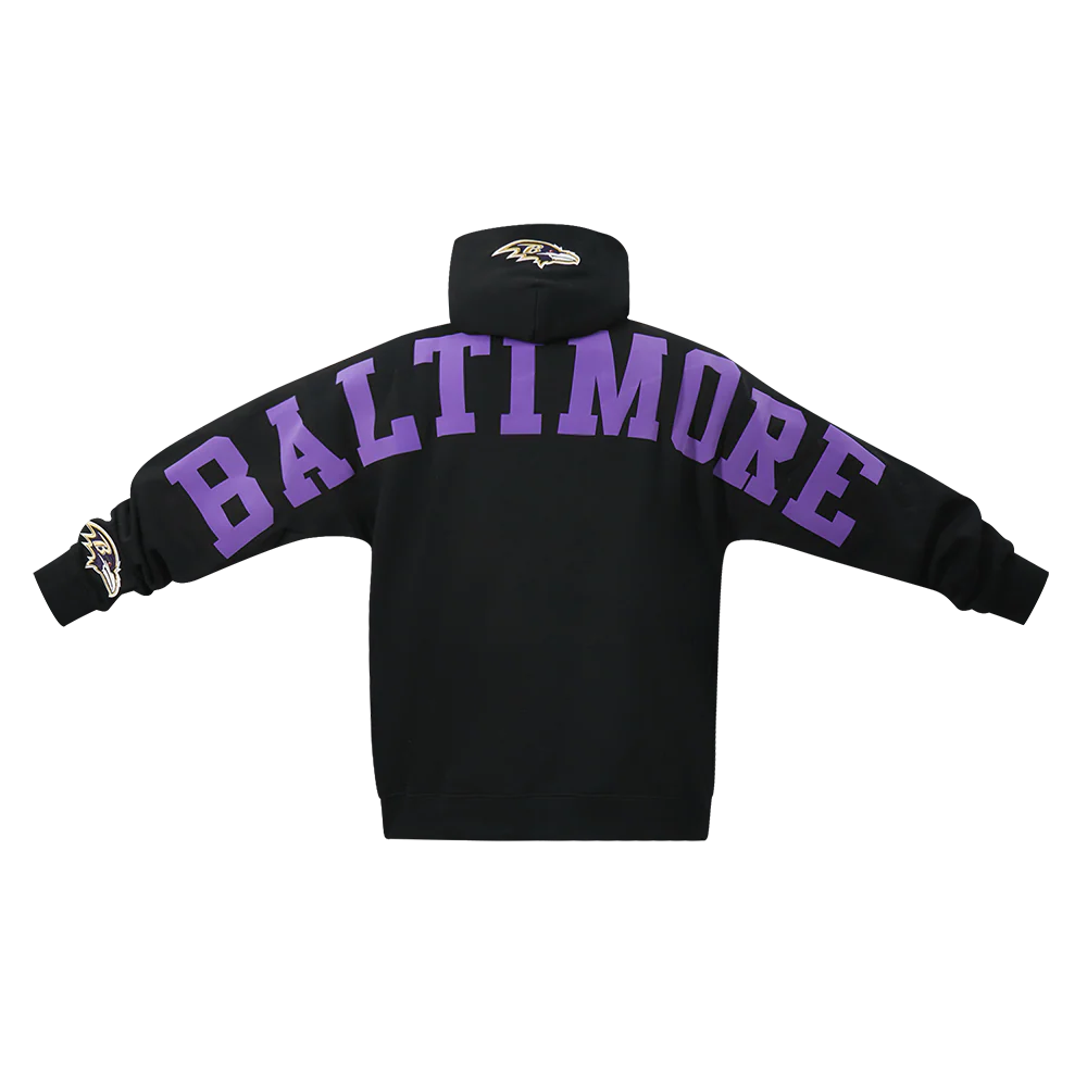 NFL BALTIMORE RAVENS WINGSPAN MEN'S DROP SHOULDER FLC PO HOODIE