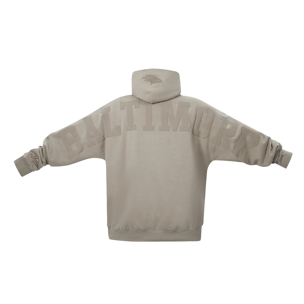 NFL BALTIMORE RAVENS WINGSPAN MEN'S DROP SHOULDER FLC PO HOODIE
