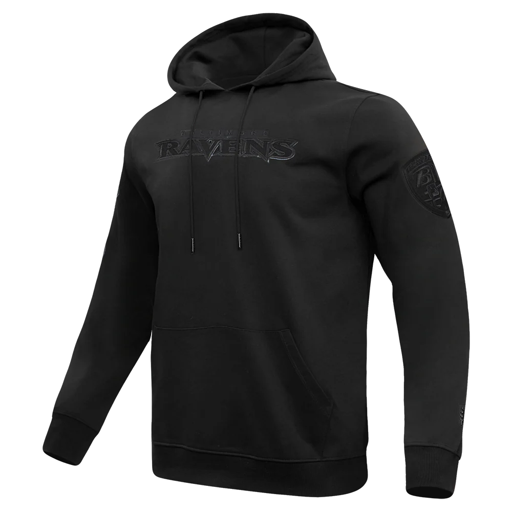 NFL BALTIMORE RAVENS TRIPLE BLACK LOGO HOODIE