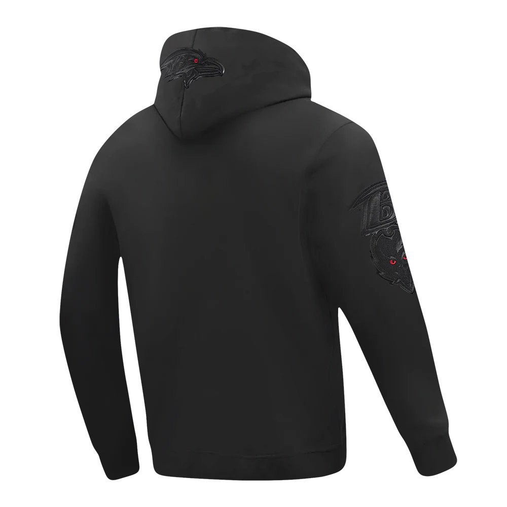 NFL BALTIMORE RAVENS TRIPLE BLACK LOGO HOODIE