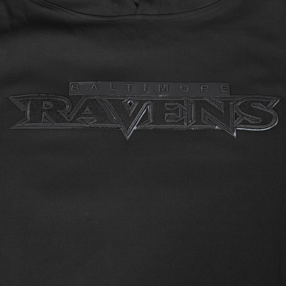 NFL BALTIMORE RAVENS TRIPLE BLACK LOGO HOODIE