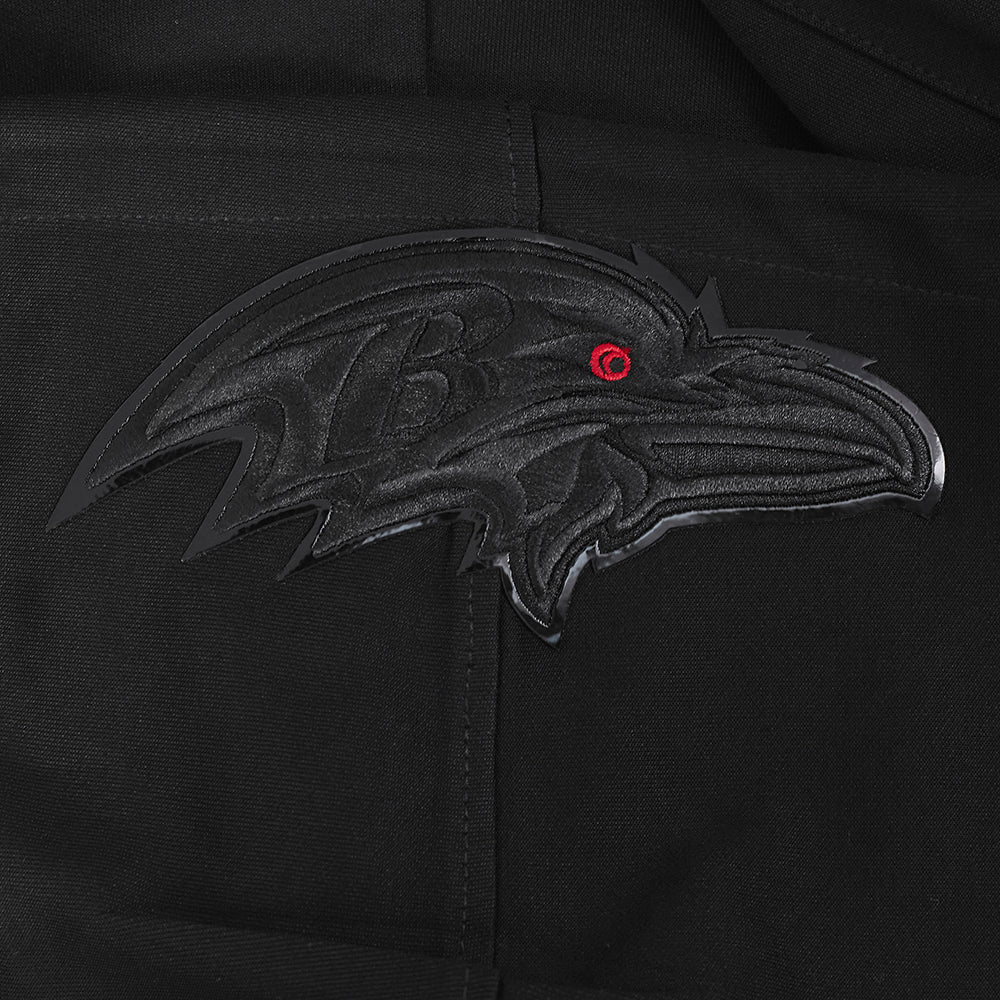 NFL BALTIMORE RAVENS TRIPLE BLACK LOGO HOODIE