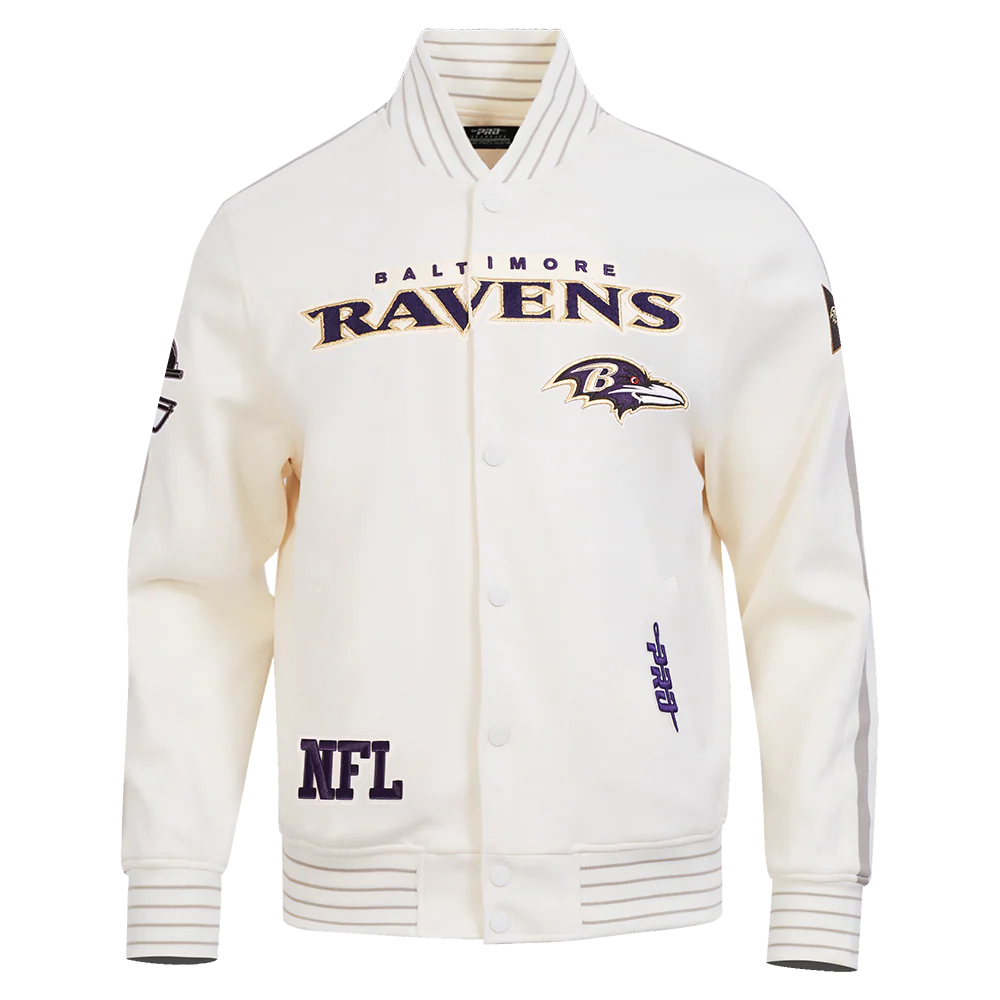 NFL BALTIMORE RAVENS PRO GAME DAY MEN'S DBL KNIT JACKET