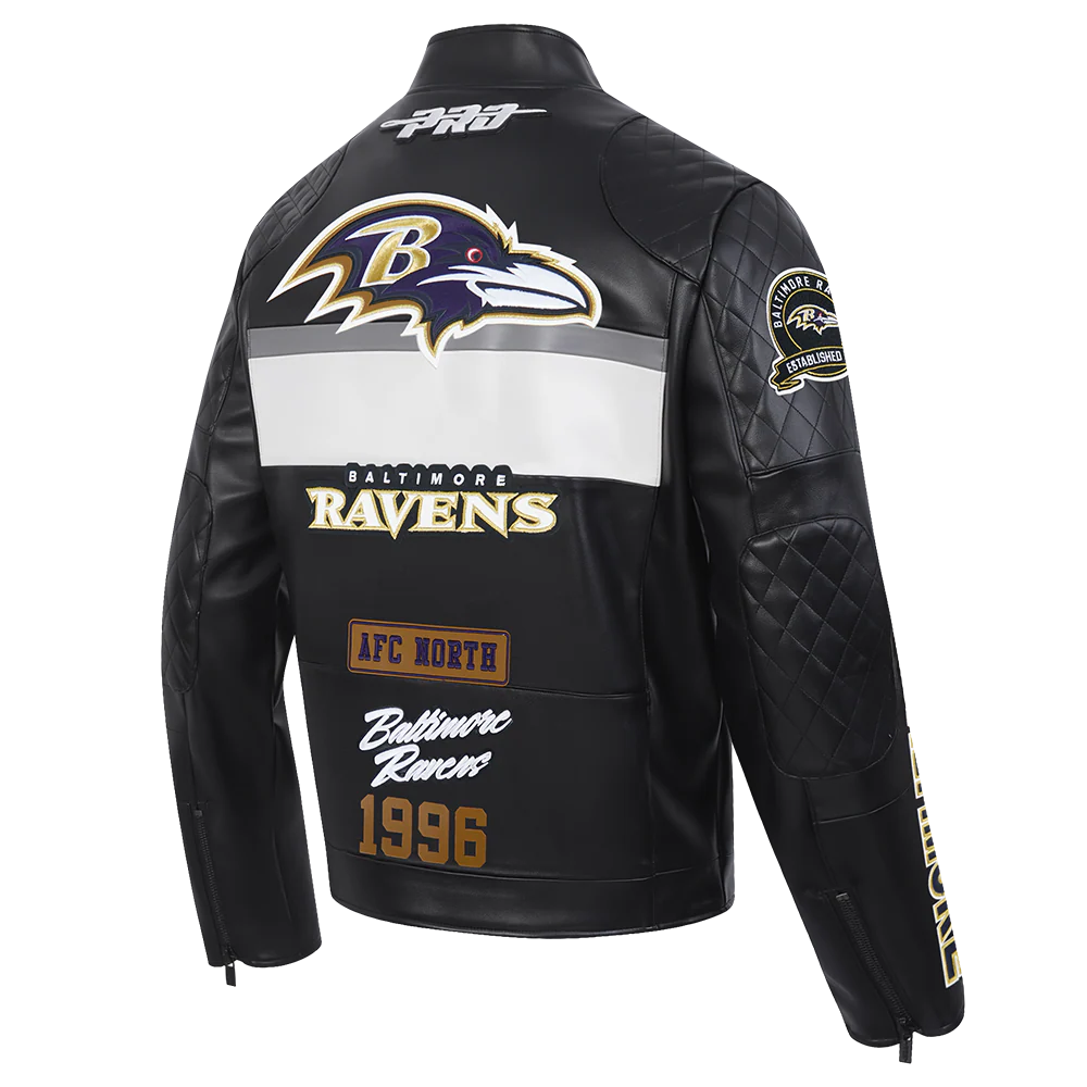 NFL BALTIMORE RAVENS MEN'S MOTO JACKET