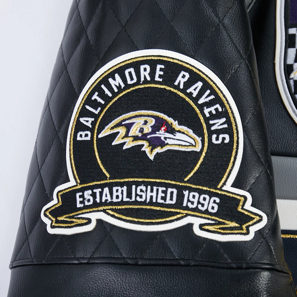 NFL BALTIMORE RAVENS MEN'S MOTO JACKET