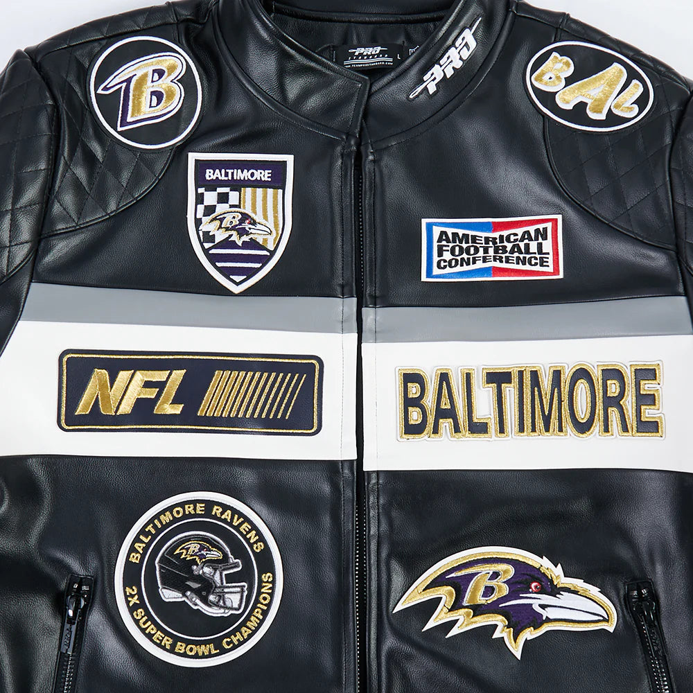 NFL BALTIMORE RAVENS MEN'S MOTO JACKET