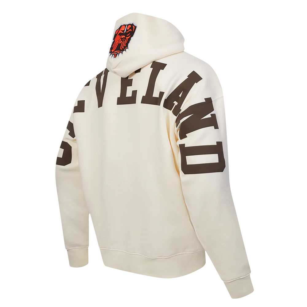 NFL CLEVELAND BROWNS WINGSPAN MEN'S DROP SHOULDER FLC PO HOODIE