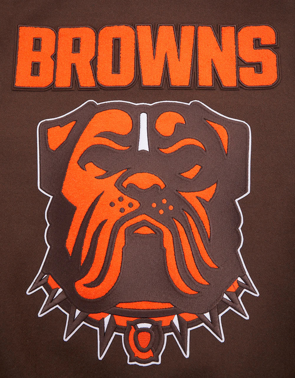 NFL CLEVELAND BROWNS MASHUP MEN'S RIB WOOL VARSITY JACKET