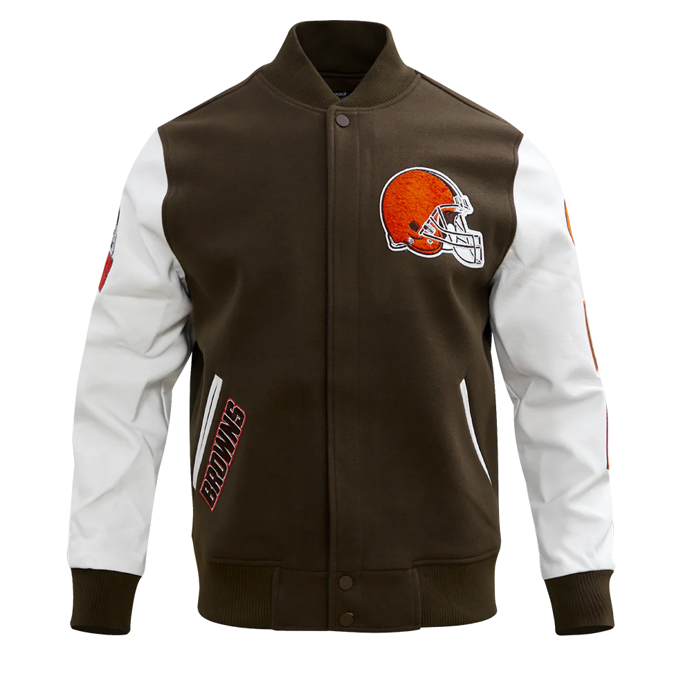 NFL CLEVELAND BROWNS CLASSIC WOOL VARSITY JACKET