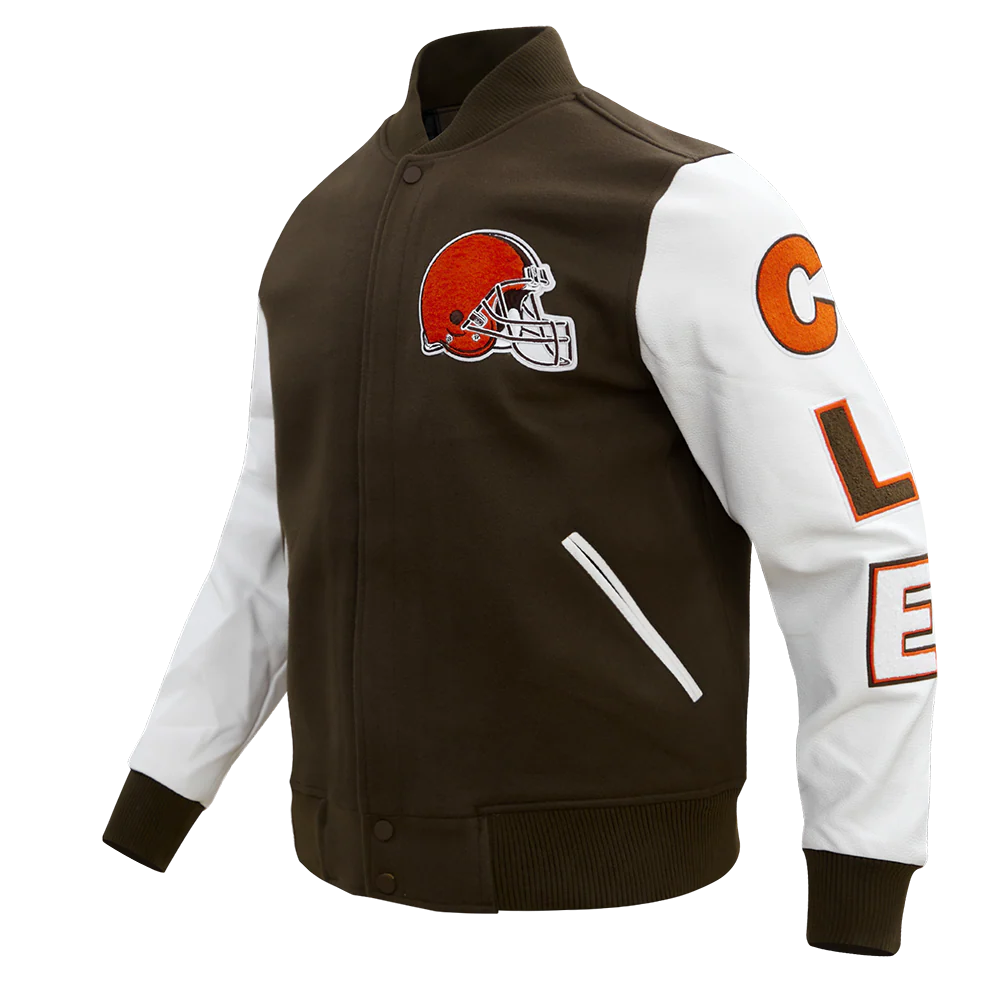 NFL CLEVELAND BROWNS CLASSIC WOOL VARSITY JACKET