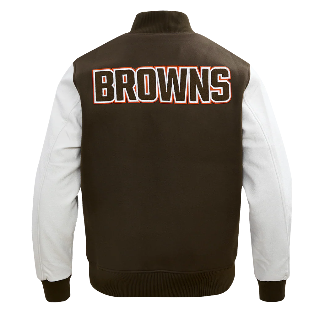 NFL CLEVELAND BROWNS CLASSIC WOOL VARSITY JACKET
