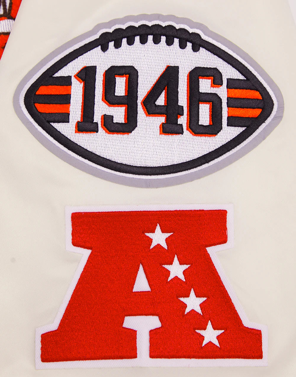 NFL CLEVELAND BROWNS RETRO CLASSIC MEN'S RIB SATIN JACKET