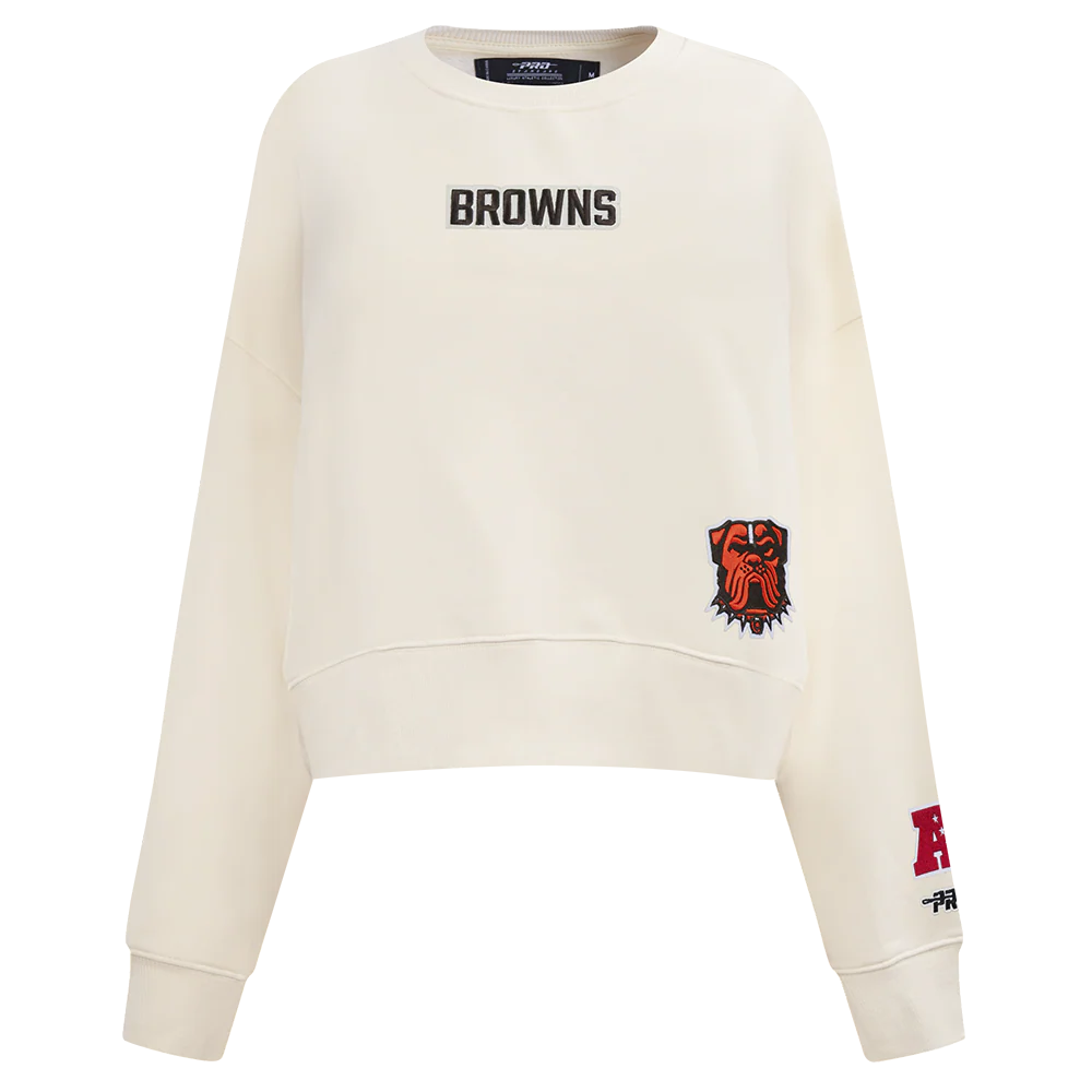 NFL CLEVELAND BROWNS WINGSPAN WOMEN'S FLC CREWNECK