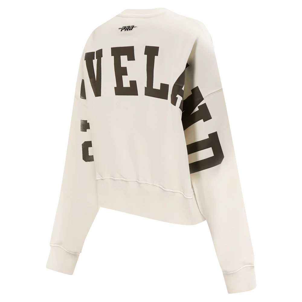 NFL CLEVELAND BROWNS WINGSPAN WOMEN'S FLC CREWNECK