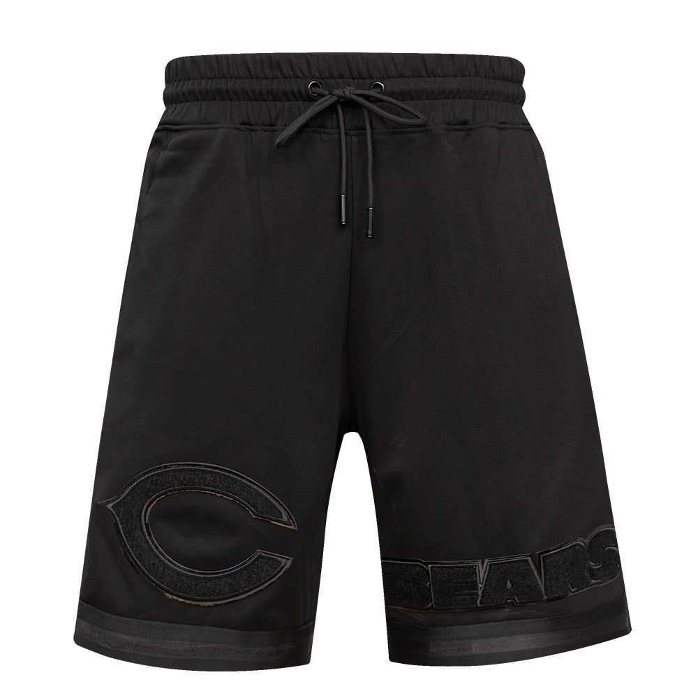 CHICAGO BEARS TRIPLE BLACK ATHLETIC SHORTS