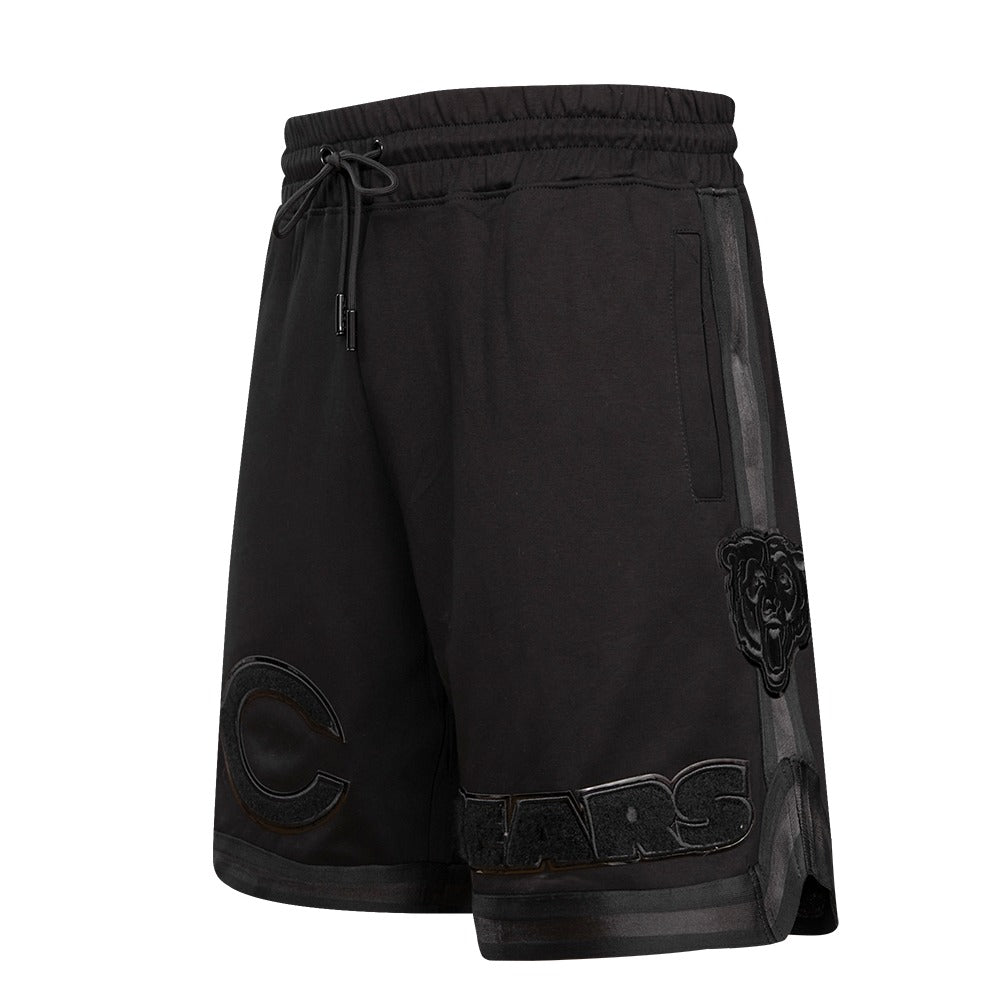 CHICAGO BEARS TRIPLE BLACK ATHLETIC SHORTS