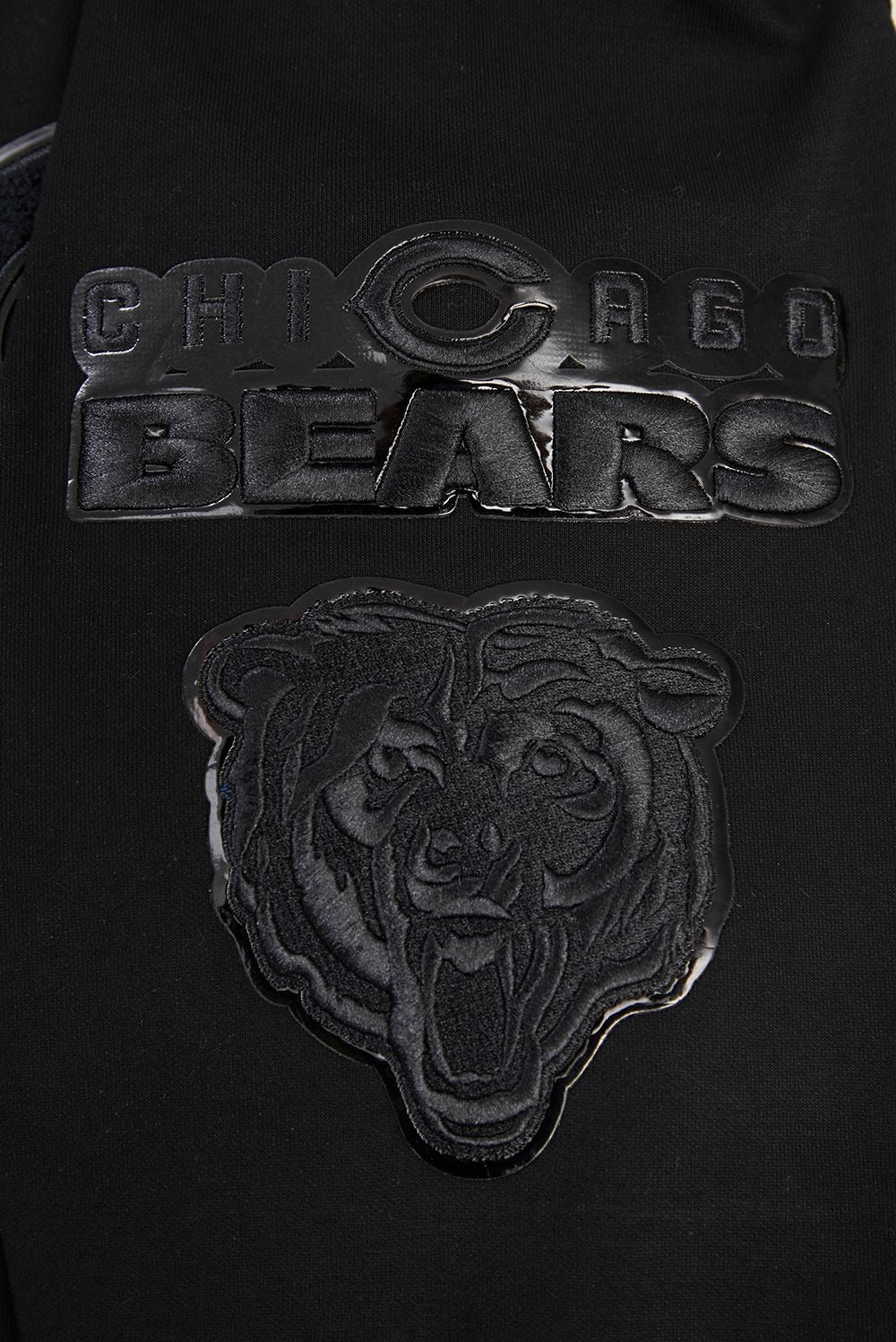 CHICAGO BEARS TRIPLE BLACK DK ZIP UP HOODIE