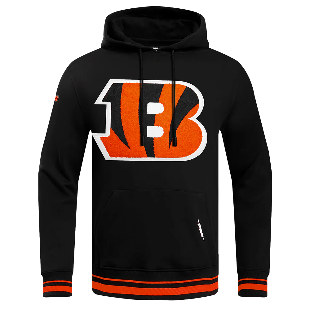 NFL CINCINNATI BENGALS MASHUP MEN'S RIB PULLOVER HOODIE