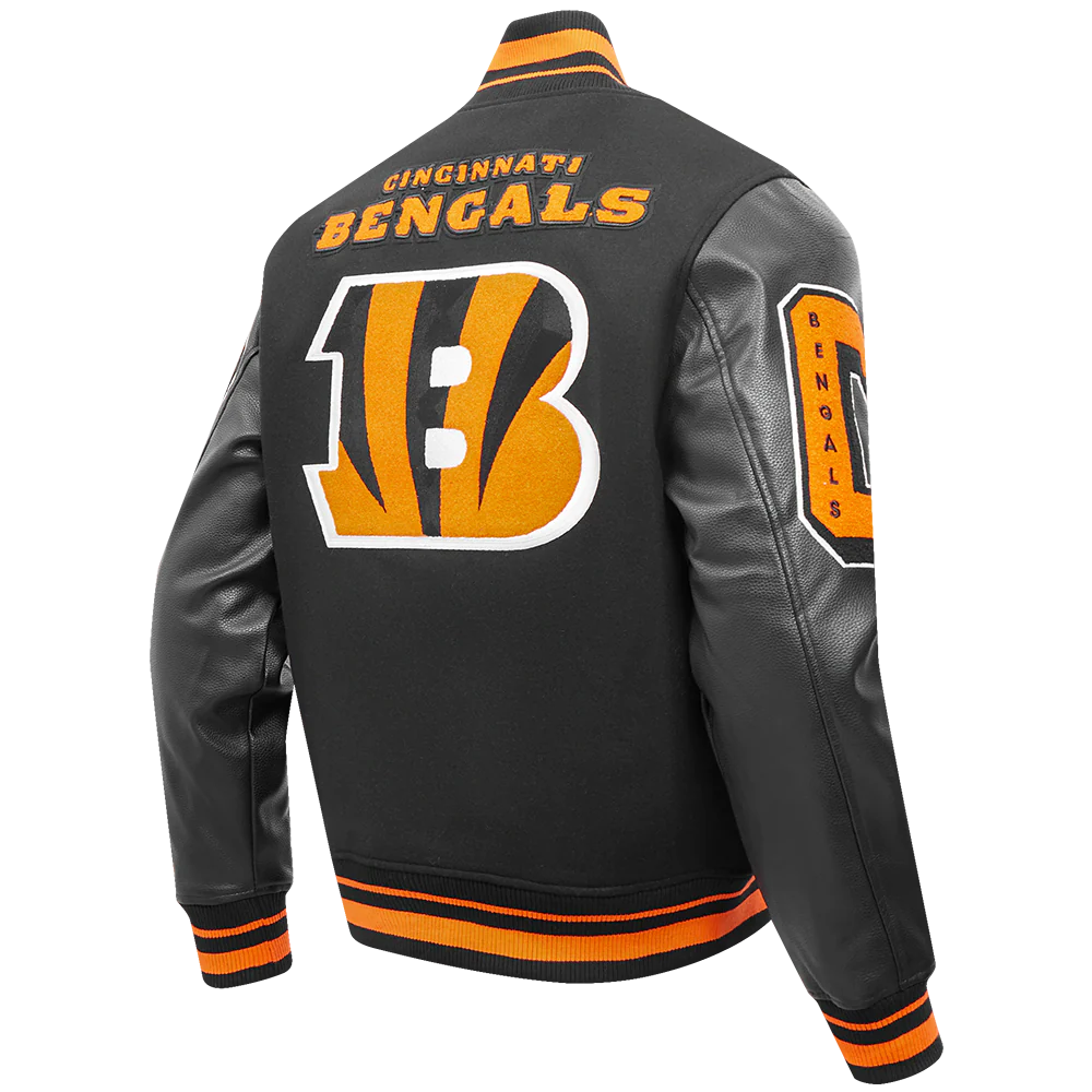 NFL CINCINNATI BENGALS MASHUP MEN'S RIB WOOL VARSITY JACKET