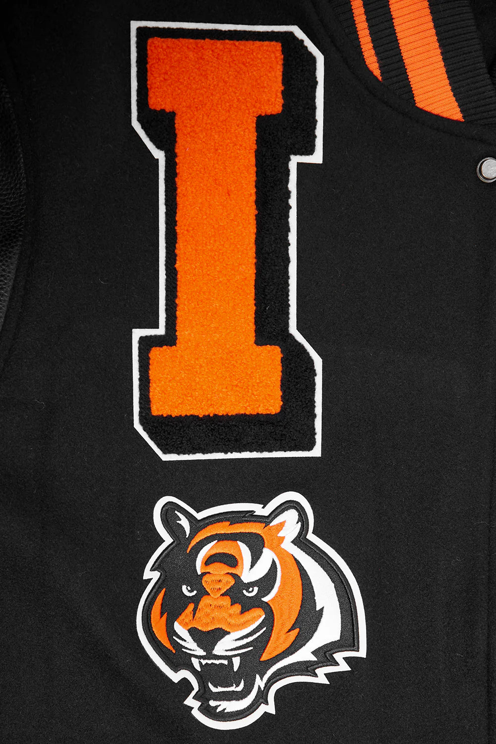 NFL CINCINNATI BENGALS MASHUP MEN'S RIB WOOL VARSITY JACKET