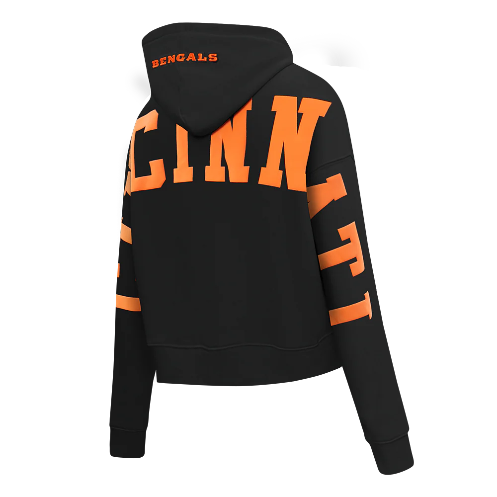 NFL CINCINNATI BENGALS WINGSPAN WOMEN'S FLC CROPPED PO HOODIE